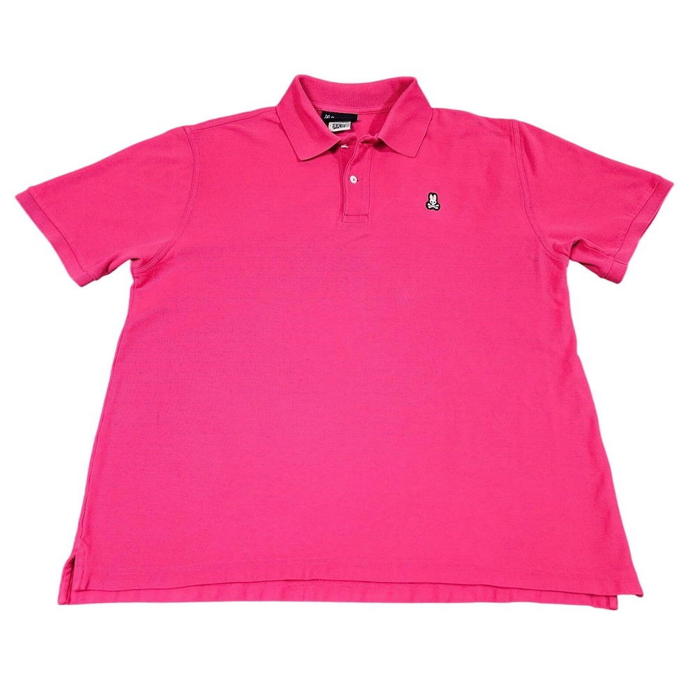 Psycho‎ Bunny Polo Shirt Size 7 XL Pink Solid Logo Streetwear Pima Modern Prep